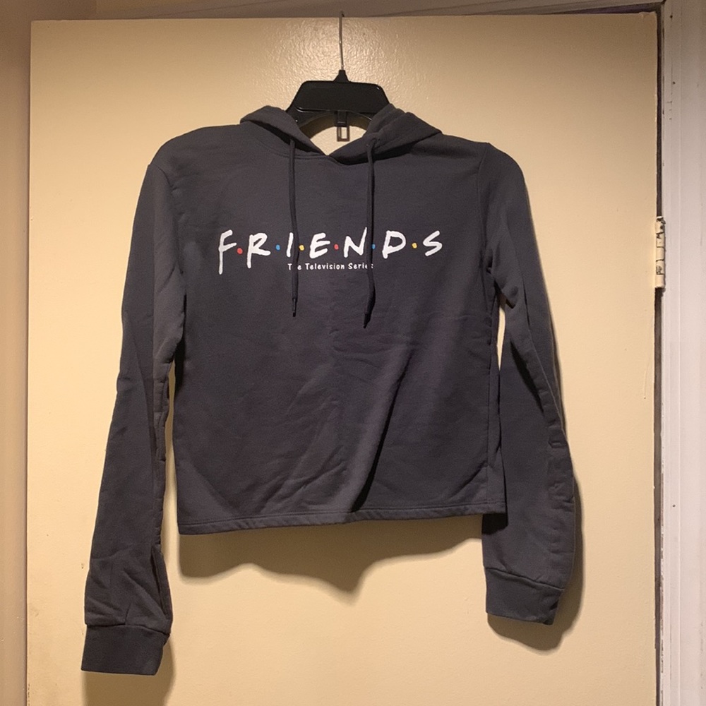 NWT SZ XS FRIENDS CROPPED HOODIE WITH SWEATPANTS